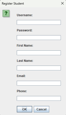 Student Profile Registration and Insertion Form